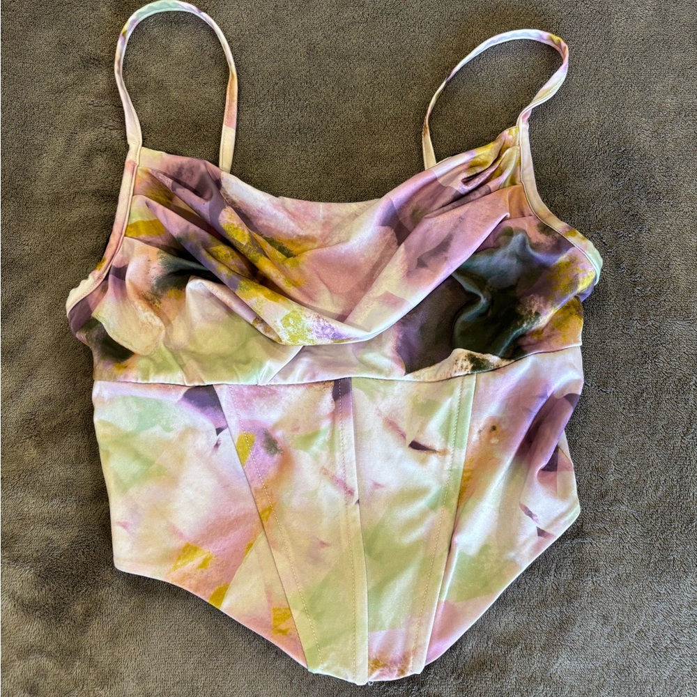 Colourful Draped Corset Top